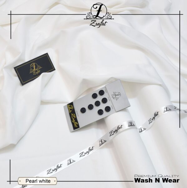 Pearl White Zrafat - Premium Wash n Wear